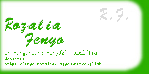 rozalia fenyo business card